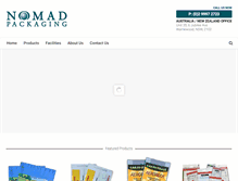 Tablet Screenshot of nomadpackaging.com
